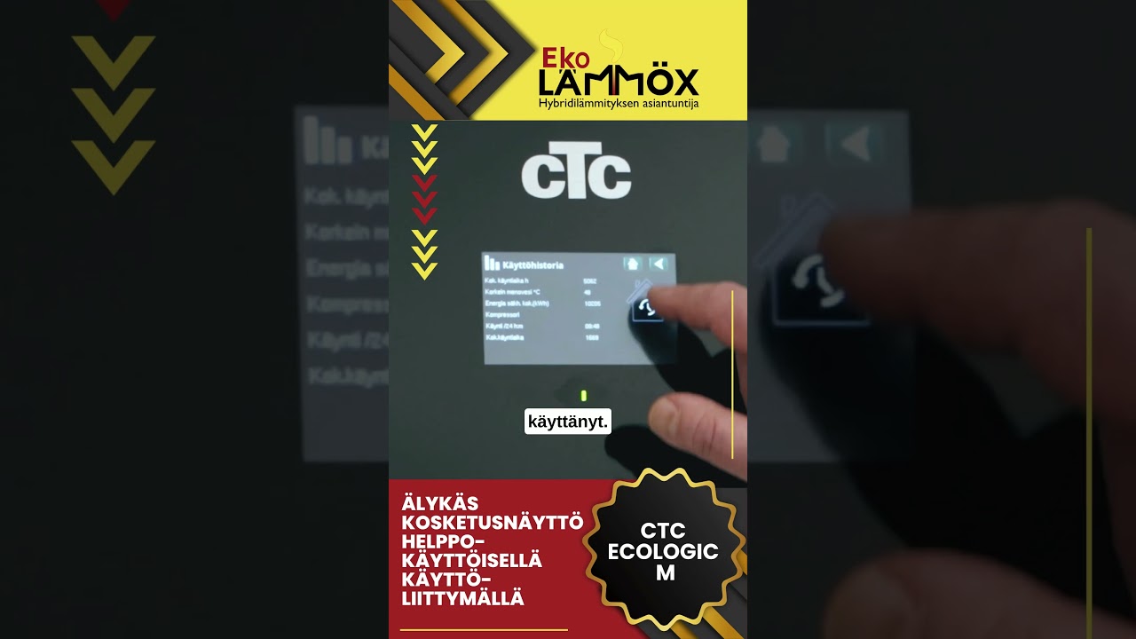 CTC EcoLogic M - Älykäs kosketusnäyttö helppokäyttöisellä käyttöliittymällä