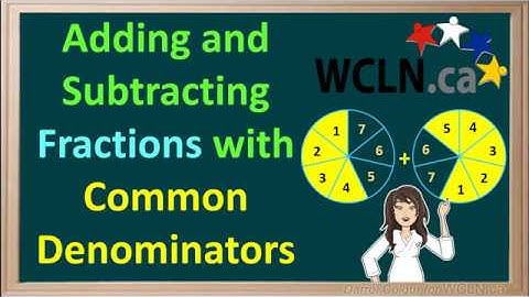 WCLN - Adding and Subtracting Fractions - Like Denominators
