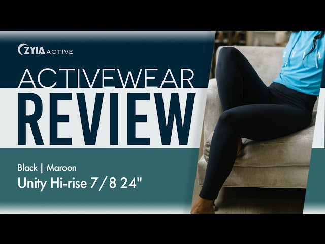 Activewear Review: Black Unity Hi-rise 7/8 24 # 4093 & Maroon