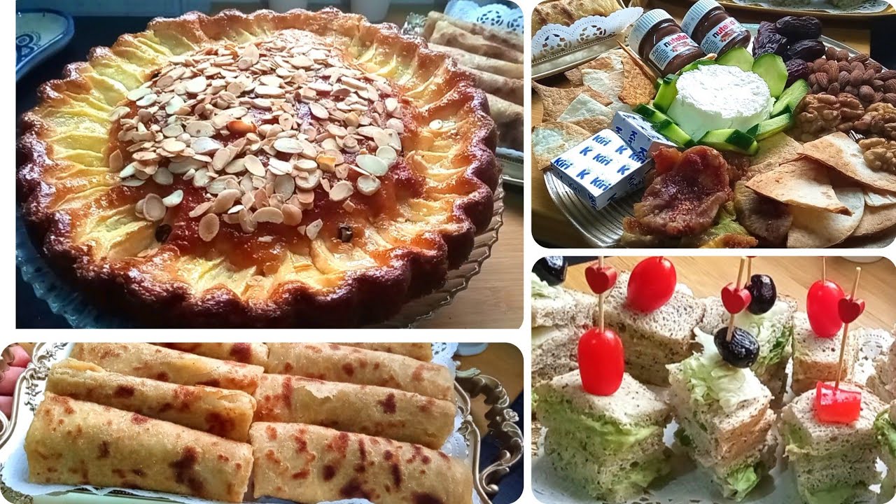 ✨برعيهم بهذ الشهيوات 👌برانش أو فطور مغربي بشهيوات متنوعة فيها المالح والحلو