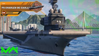 New Gacha Aircraft Carrier! FS Charles De Gaulle (R-91) Gameplay | 2 SF is enough? | Modern Warships