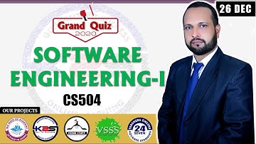 Grand Quiz CS504 | CS504 - Software Engineering-I Grand Quiz | Fall 2020