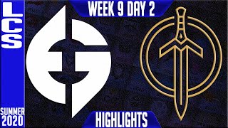 EG vs GGS Highlights | LCS Summer 2020 W9D2 | Evil Geniuses vs Golden Guardians