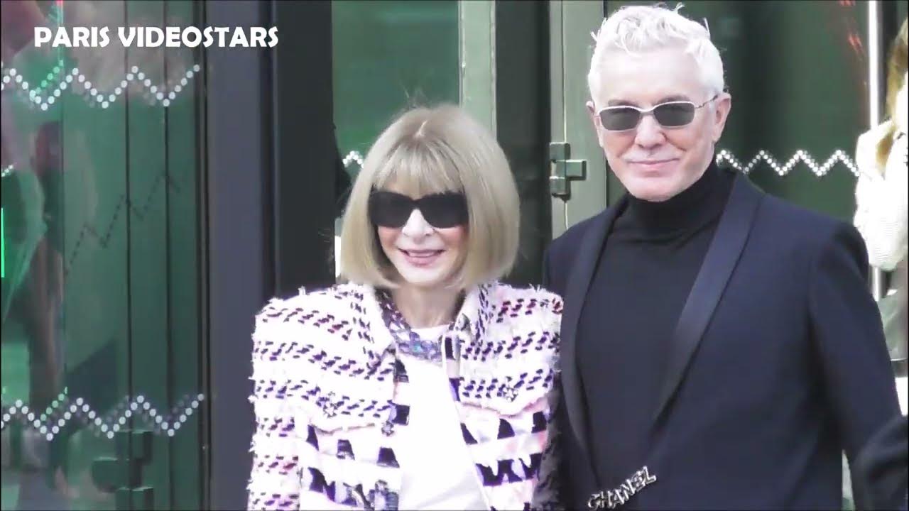 Baz Luhrmann and Anna Wintour attend the Chanel Haute Couture