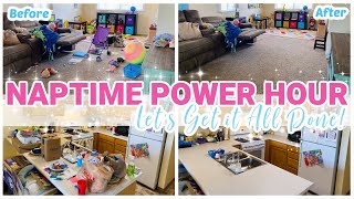 NAPTIME POWER HOUR | LET&#39;S GET IT ALL DONE! CLEANING MOTIVATION | CLEAN WITH ME!