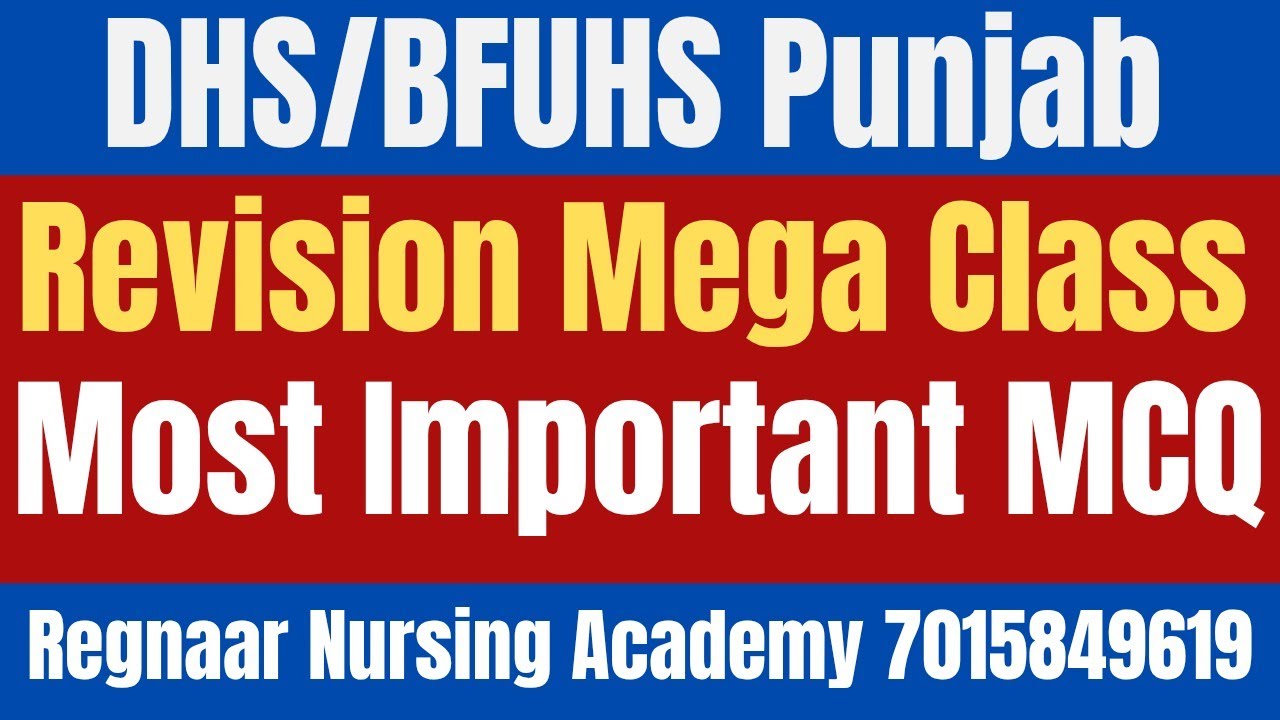 BFUHS STAFF NURSE  MCQ CLASS /BFUHS/2025 MOST IMPORTANT 7015849619| Regnaar NURSING