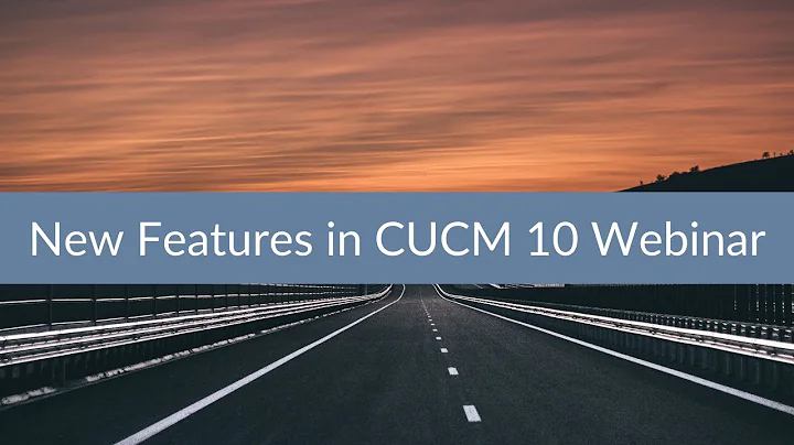 Sunset Learning Institute - New Features in CUCM 1...