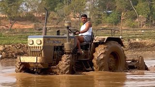 Swaraj 4wd tractor working in mud | tractor videos |