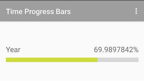 2021 is 70% complete! Time Progress Bars app for Android