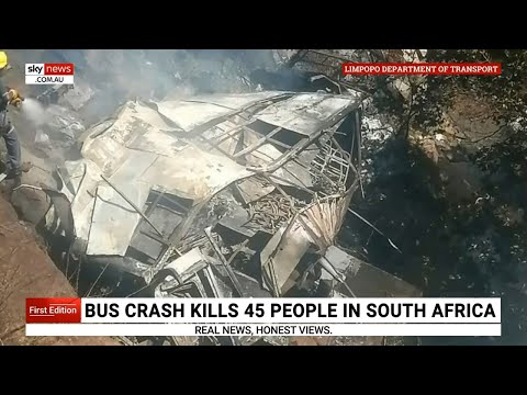 Bus crash kills 45 people in South Africa