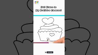 Cupcake|Birthday Cake Drawing |How to Draw CupCake|Kids Drawing |Drawing & Painting For Kids #shorts