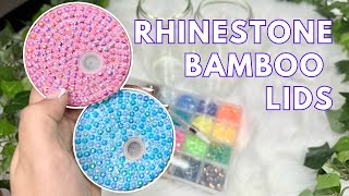 RHINESTONE BAMBOO LID | LIBBEY CUP ♥