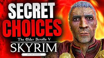 Skyrim - 12 SECRET CHOICES You Probably Didn