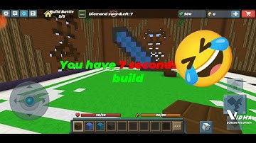 I made giant DIAMOND SWORD in blockman GO build battle