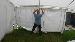 Setting Up A 13" x 20"  (4 x 6 M) Party Tent Marquee With Lights & Flooring - (Complete Tutorial) screenshot 5