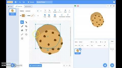 How to draw a cookie using the Scratch v3 vector editor