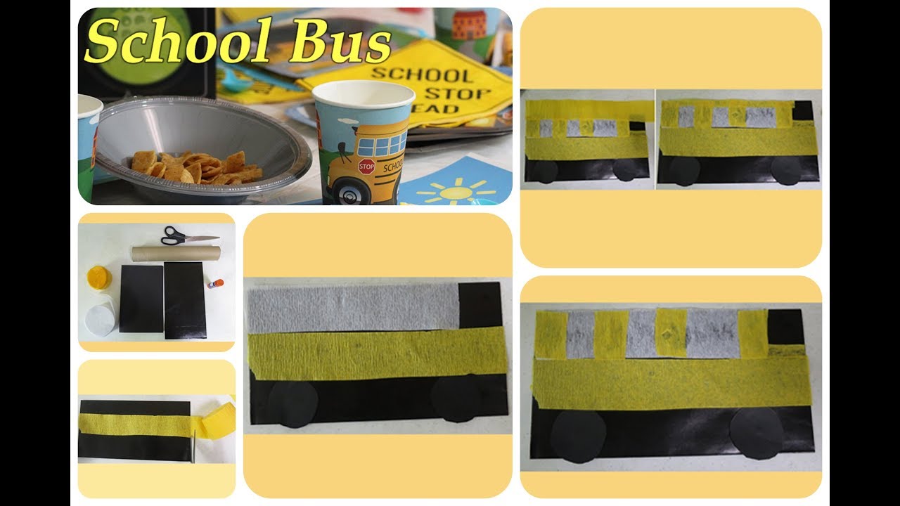 How To Make A School Bus Favor Bag Back To School Party Ideas 6