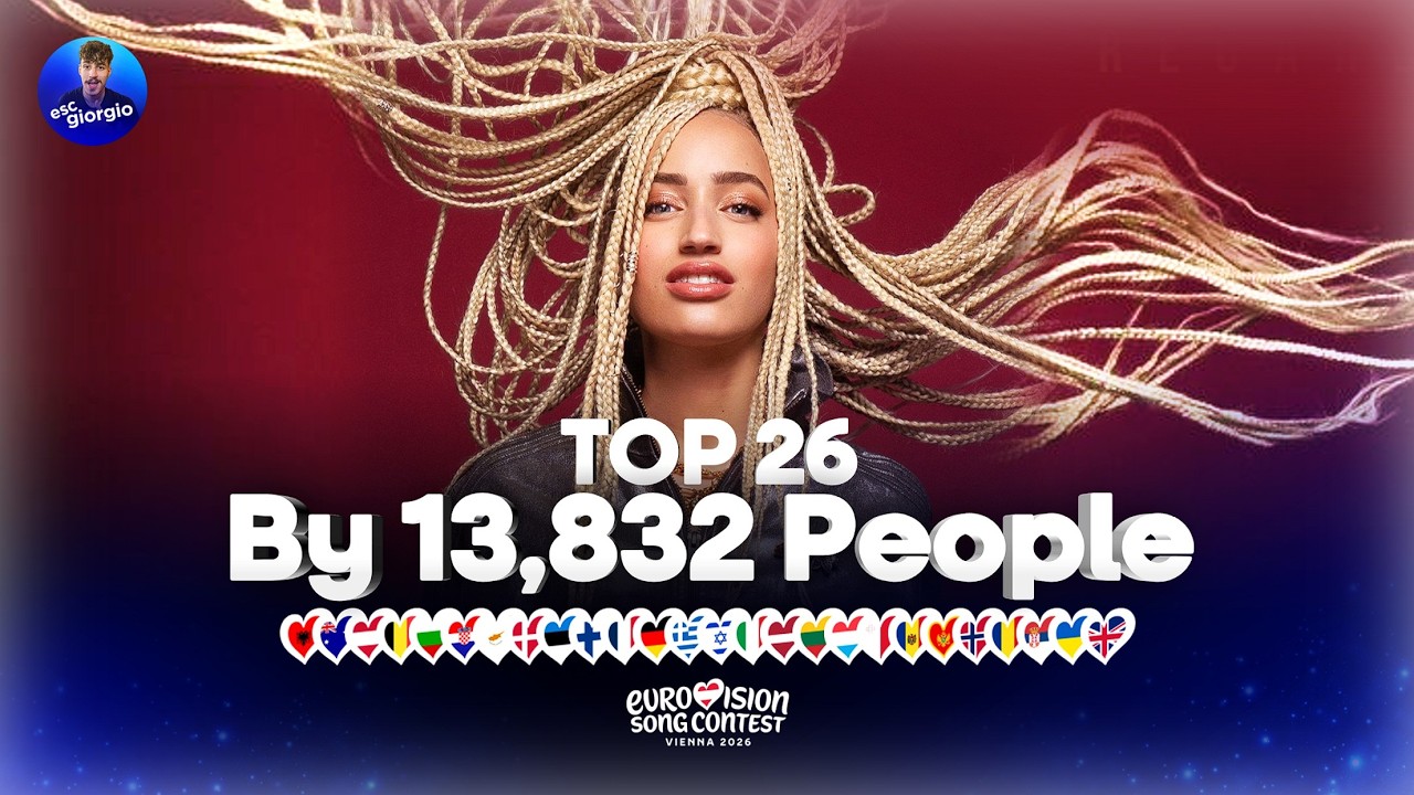 Eurovision 2026: Top 26 by 13,832 People
