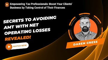 Secrets to Avoiding AMT with Net Operating Losses Revealed