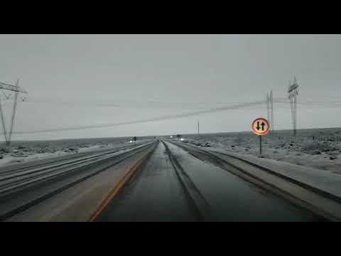 Así se veía la ruta 22 con nieve