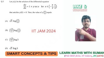 IIT JAM 2024 MATHS PYQ || By Mr. SUMAN || #maths #pyq #pyq2024 #iitjam #highermathematics