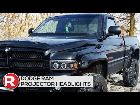 Dodge Ram Projector Headlights (1994-2001) How to Install (DIY) Spec-D Halogen + LED + Dual Halo