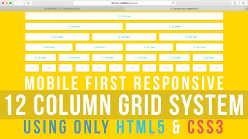 Mobile First Responsive 12 Column Grid System using only HTML5 and CSS3