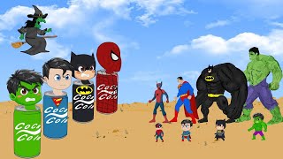 Rescue SUPERHERO: HULK &amp; SPIDERMAN -Evolution Mystery Superhero Coca - Coca Evolves Miraculously