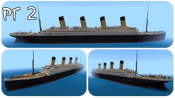 how to build a ship in minecraft (Titanic) part 2/3 Minecraft ship tutorial