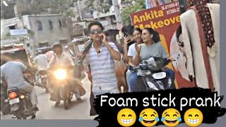foam stick prank |  Funny reaction @deepikatariya