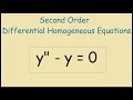 y'' - y = 0 Second order differential homogeneous equation