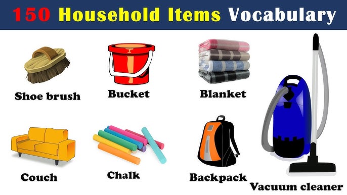 100 Household Items, Learn English Vocabulary