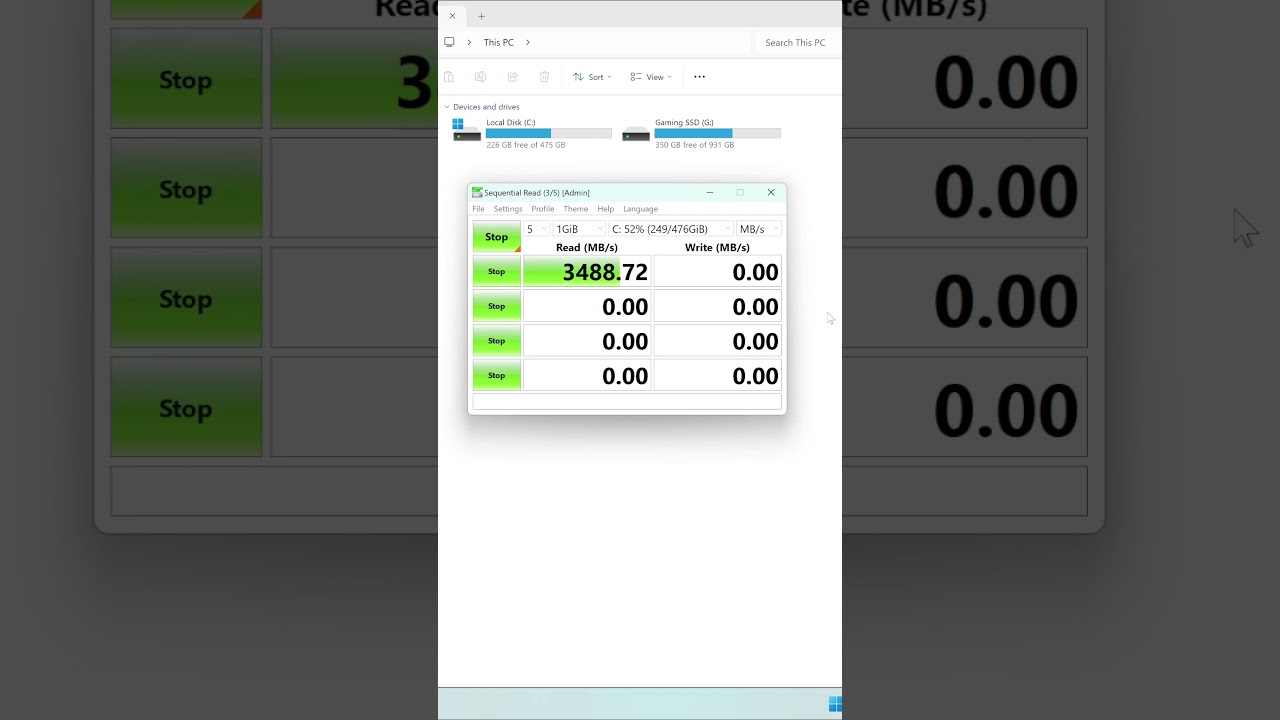 Use CrystalDiskMark to see how fast your drive is! 