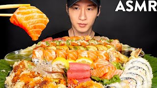 ASMR SUSHI & SASHIMI PLATTER MUKBANG (No Talking) EATING SOUNDS | Zach Choi ASMR