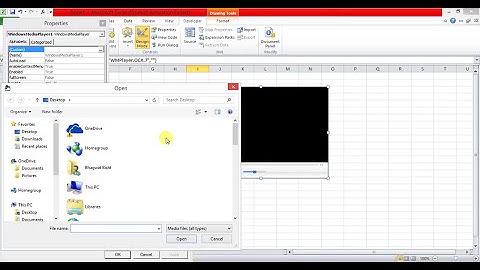How to play video or audio on excel sheet
