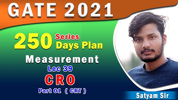Lec 39 I CRO I Part 01 (CRT) I 250 days Plan I GATE 2021 I Genique