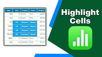 How to highlight cells in Apple Numbers (Spreadsheet) on Mac