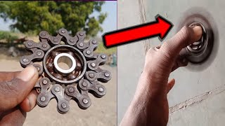 How to make spinner fidget using cycle chain & bearing in Hindi