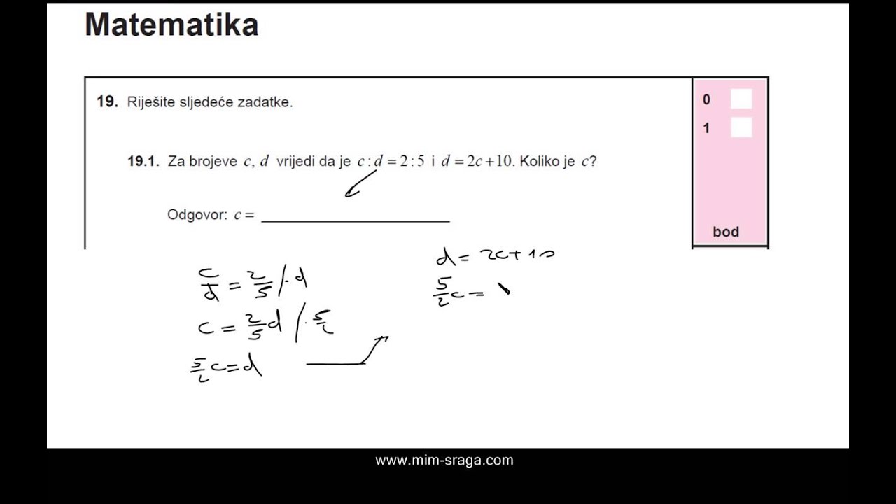 Državna matura matematika viša razina ljeto 2013. zadataka br