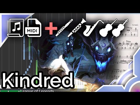 Kindred Theme - League of Legends (Synthesia Piano Tutorial)