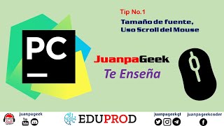 Tip No.1 - PyCharm 🐍 'Incrementar y Decrementar Tamaño de Fuente en el Editor con el 🖱 Mouse'