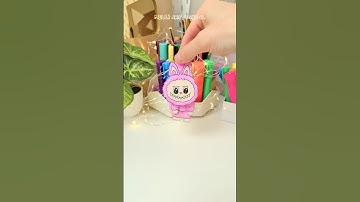 Hanging Paper Doll Tutorial Labubu #shorts #tutorial #diy