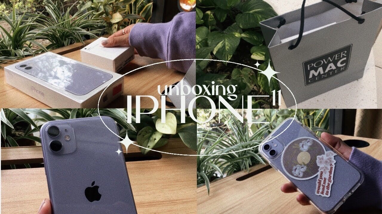 Iphone 11 unboxing 🌸 + phone accessories | aesthetic vlog