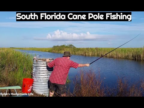 South Florida Cane Pole Fishing Everglades Broward County Florida 