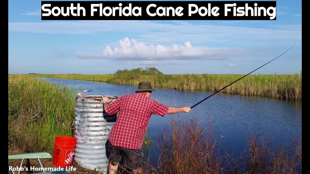 South Florida Cane Pole Fishing Everglades Broward County Florida