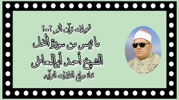 سورة النحل - قرآن فجر ٢٠٠٢/١١/٢٠ - الشيخ أحمد أبوالمعاطى