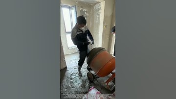 Installing Reinforced Concrete Layer on Underfloor Heating Pipes