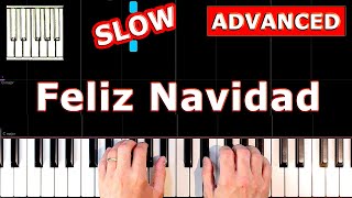 Feliz Navidad  - SLOW Piano Tutorial
