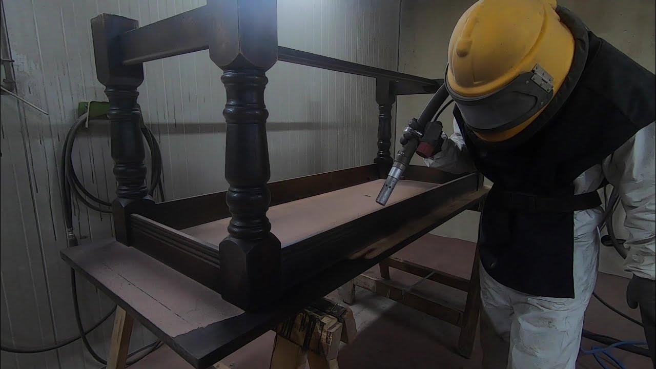 Sandblasting wooden table full video YouTube