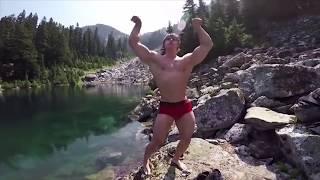 Jeff Seid  Doing Workout At The Beautiful Lake